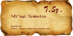 Tényi Szabolcs névjegykártya