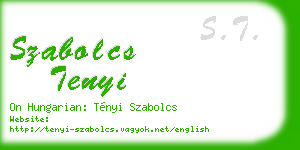 szabolcs tenyi business card